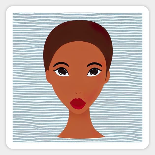 Beatiful african woman Sticker by artsyworldart